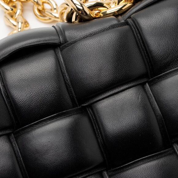 Bottega Veneta Lambskin Cassette Chain Maxi Shoulder Bag - Picture 15 of 16